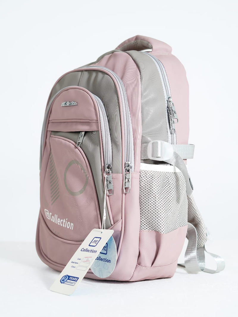 Unisex Waterproof School Backpack – Lightweight (Soft Pink)