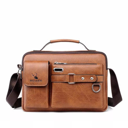 Men's Pu Leather Shoulder Bag (Brown shape)