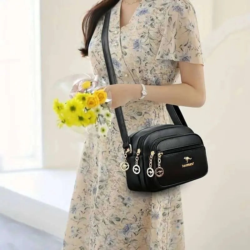 Multi-Layer Zipper Crossbody Bag