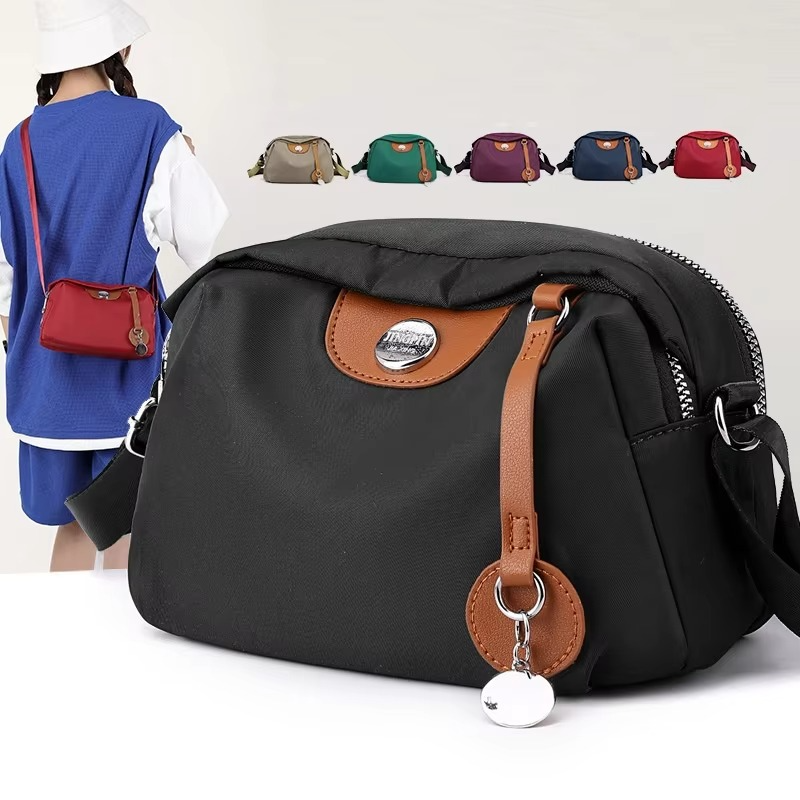 Gelory Casual Travel Waterproof Messenger Bag Trendy(Black)