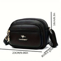 Multi-Layer Zipper Crossbody Bag