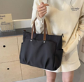 Women’s Oxford Large Tote Shoulder Bag (Black)