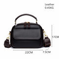 Elegant PU Leather Shoulder Bag (Black)