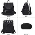 Women’s Waterproof Anti-Theft Nylon Backpack (Black)