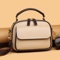 Elegant PU Leather Shoulder Bag (Cream)