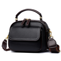 Elegant PU Leather Shoulder Bag (Black)