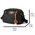 Gelory Casual Travel Waterproof Messenger Bag Trendy(Black)
