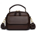 Elegant PU Leather Shoulder Bag (Coffee)