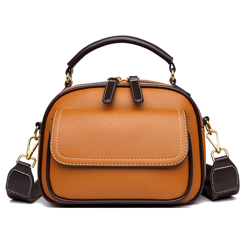 Elegant PU Leather Shoulder Bag (Brawn)