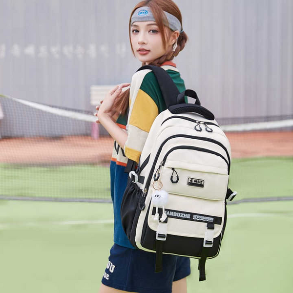 Academy Style Lightweight School Backpack (Black)