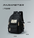 Aesthetic Large Capacity Cute Backpack (Black)