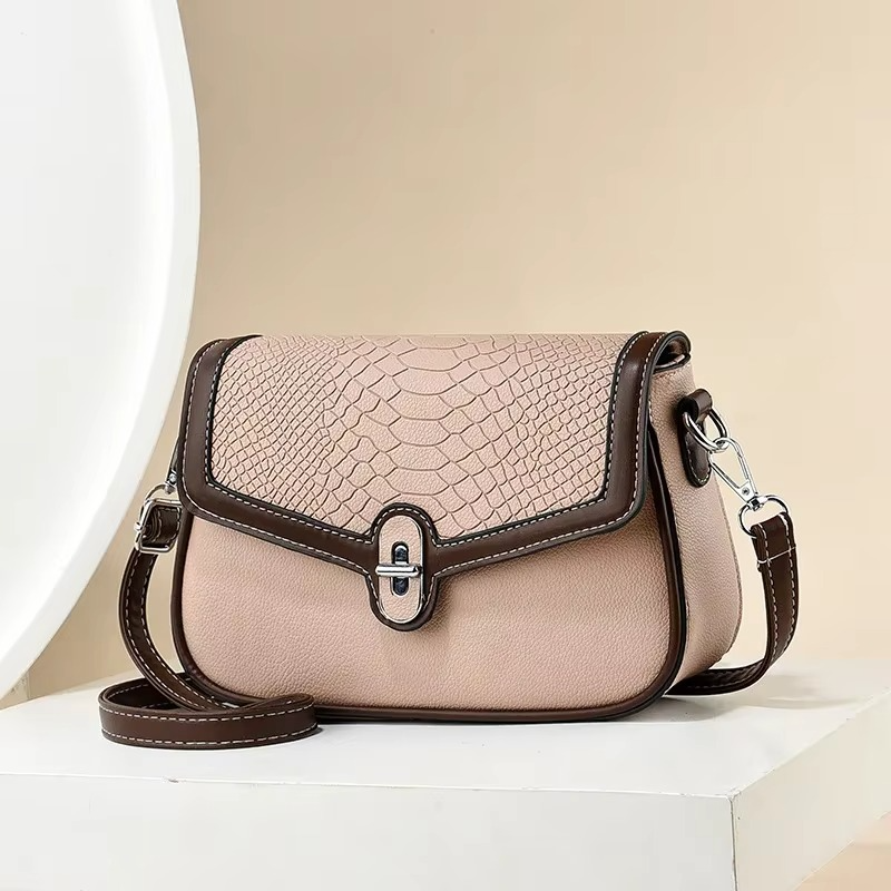 PU Leather Fashion Shoulder Bag (Cream)