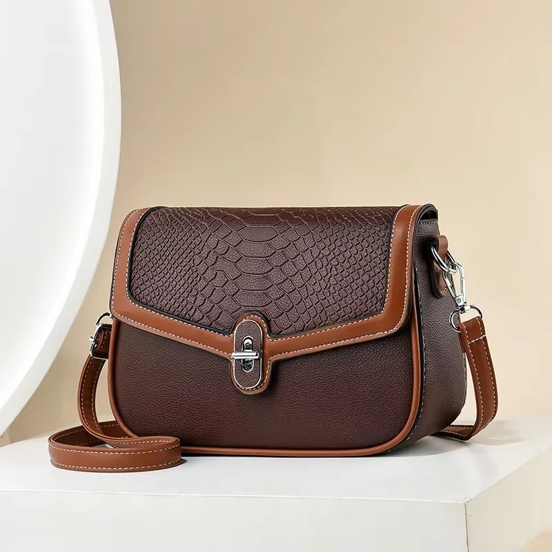 PU Leather Fashion Shoulder Bag (Coffee)