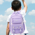 Kids Waterproof Backpack School Bag (Purple)