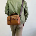 Men's Pu Leather Shoulder Bag (Brown shape)