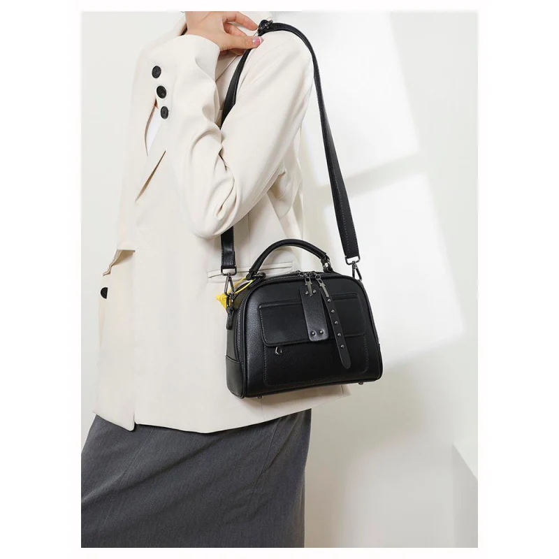 Ladies Multi-Layer Handbag (Black)