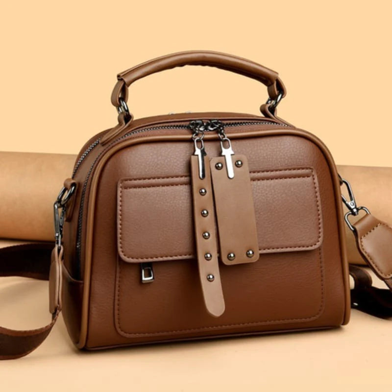 Ladies Multi-Layer Handbag (Brawn)