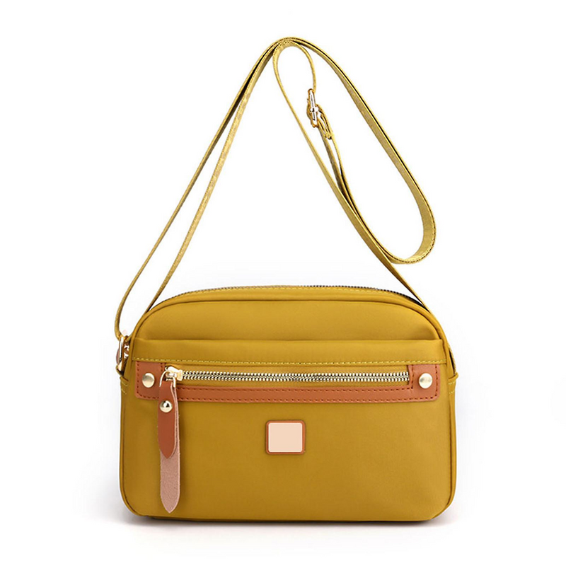 Lightweight Nylon Shoulder Bag (Golden)