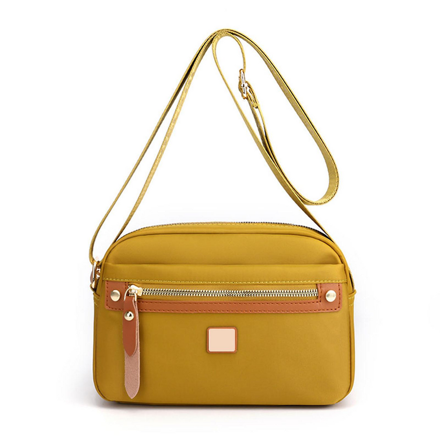 Lightweight Nylon Shoulder Bag (Golden)