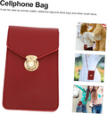 Women’s PU Leather Phone Holder Crossbody Wallet (Red)