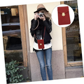 Women’s PU Leather Phone Holder Crossbody Wallet (Red)