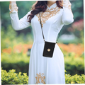 Women’s PU Leather Phone Holder Crossbody Wallet (Black)