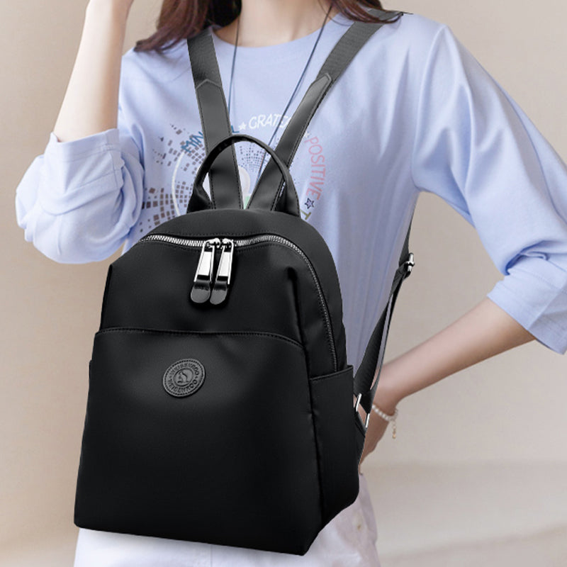 Women’s Fashion Nylon Backpack (Black)